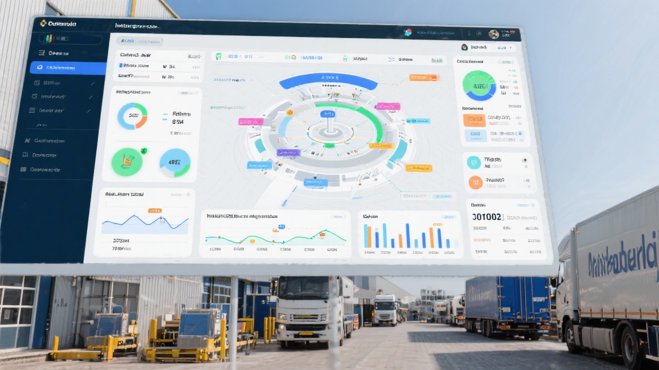 Integrated supply chain control tower interface combining ERP, WMS, and transport management data for a Dutch manufacturing company